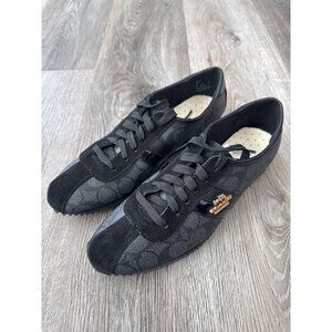 Coach Shoes Ivy Signature Pebble in Black/Smoke NEW Size 7